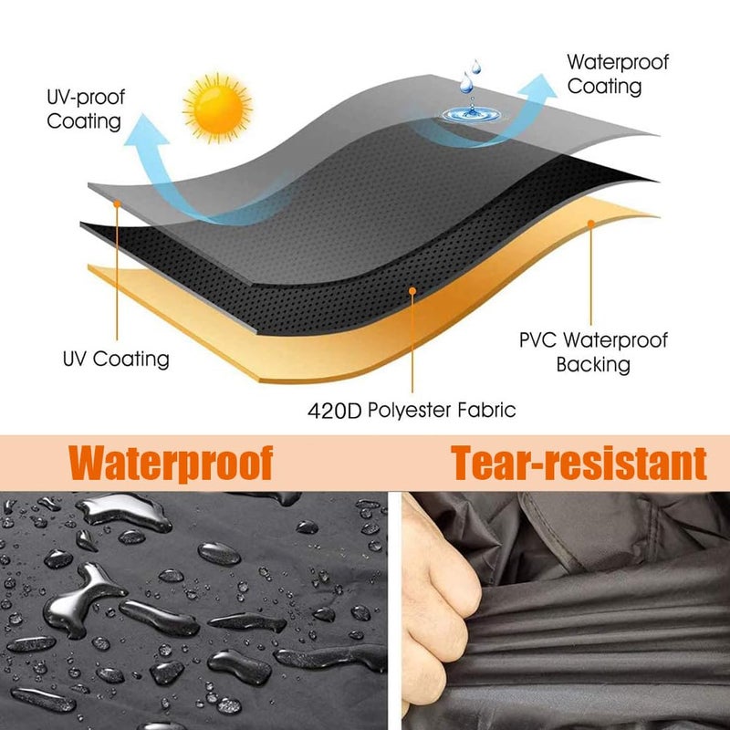 Aidetech Patio Heater Cover, Outdoor Propane Heater Covers for Pyramid Heater with Zipper Waterproof, Black - 87" H x 21" W x 24" D - Image 5